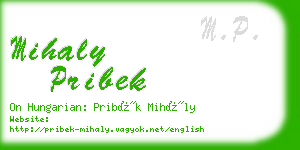 mihaly pribek business card
